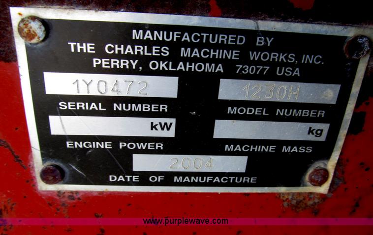 image for item B5283 2004 Ditch Witch 1230H walk behind trencher