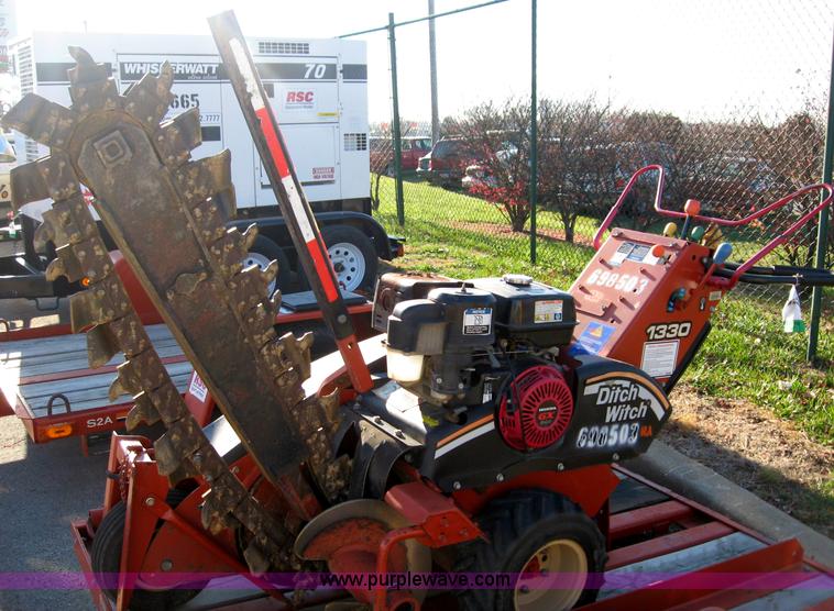 image for item B6393 2007 Ditch Witch 1330H walk behind trencher