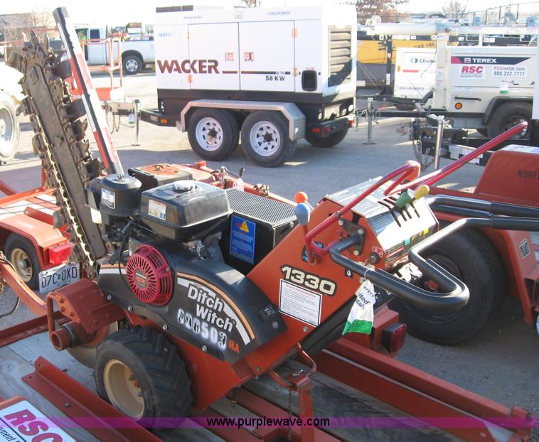 image for item B6393 2007 Ditch Witch 1330H walk behind trencher
