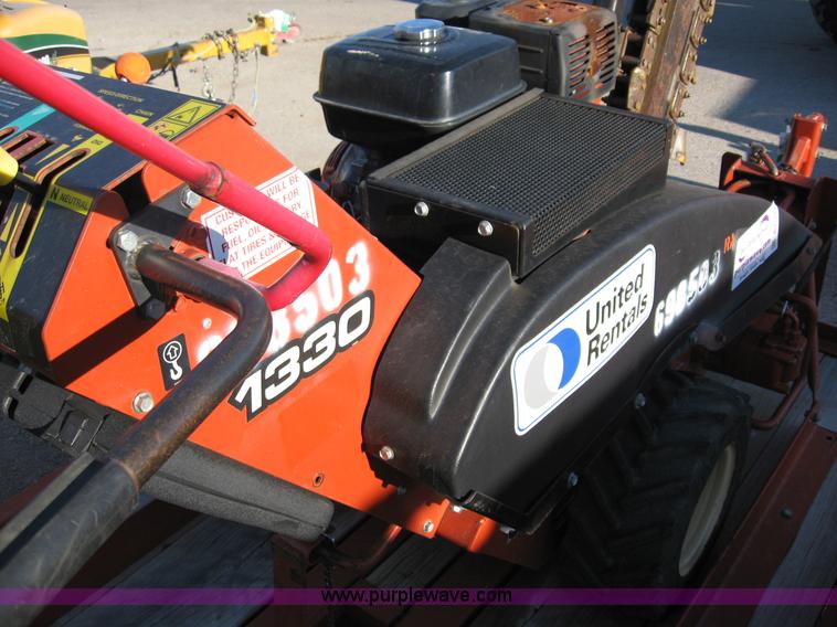 image for item B6393 2007 Ditch Witch 1330H walk behind trencher