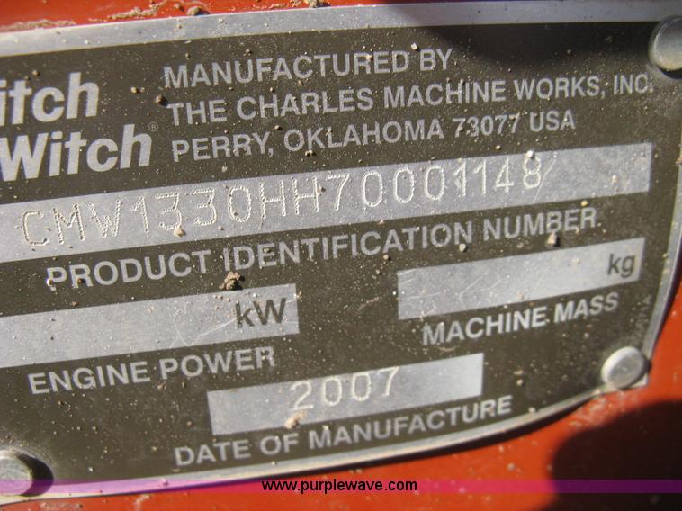 image for item B8325 2007 Ditch Witch 1330 walk behind trencher