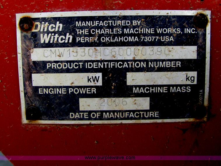 image for item E2523 2006 Ditch Witch 1330H walk behind trencher