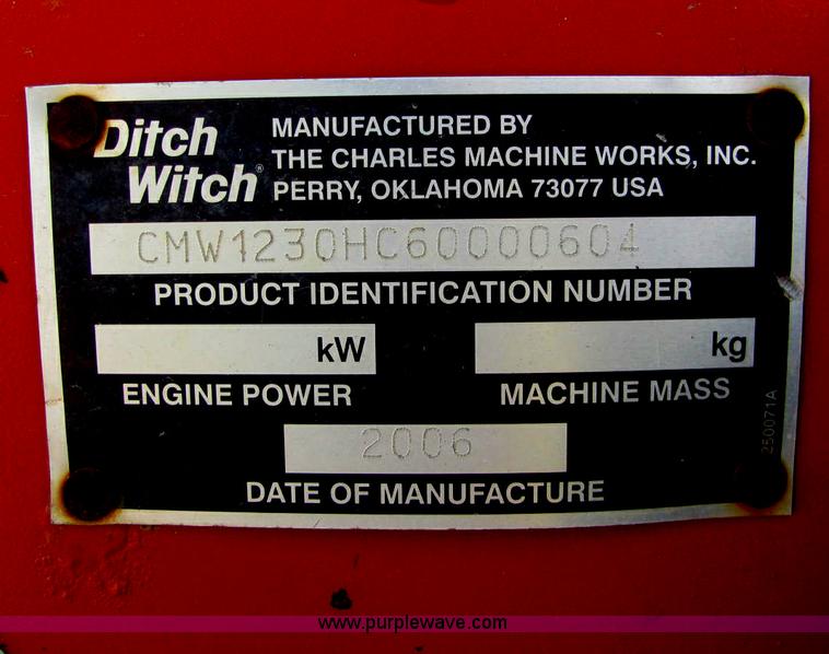 image for item E2524 2006 Ditch Witch 1230H walk behind trencher