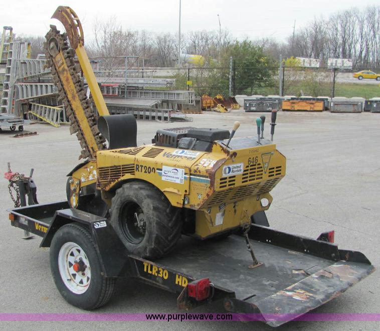 image for item E2526 2005 Vermeer RT200 walk behind trencher