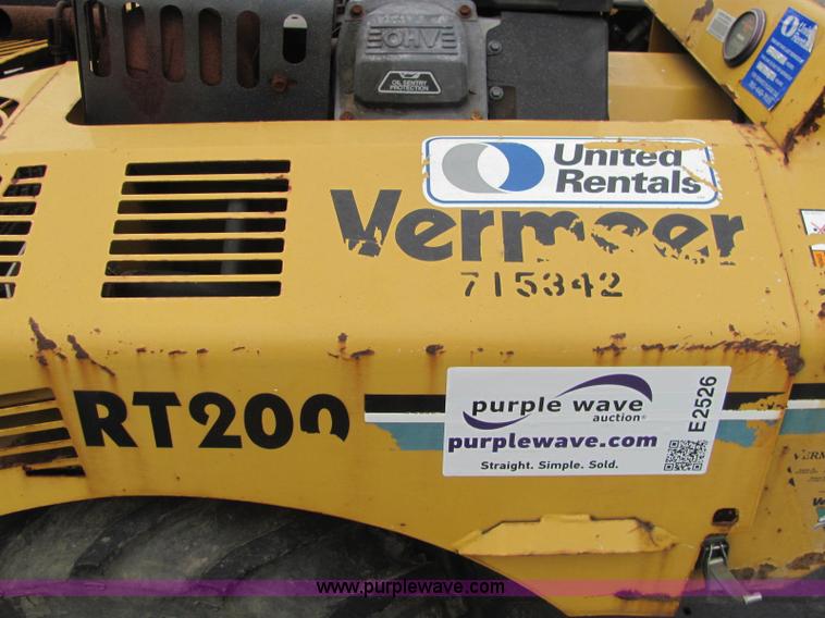 image for item E2526 2005 Vermeer RT200 walk behind trencher