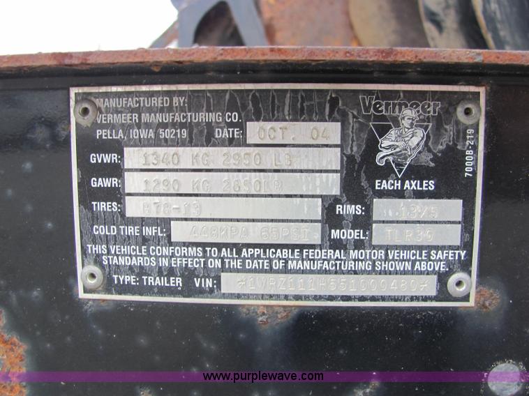 image for item E2526 2005 Vermeer RT200 walk behind trencher