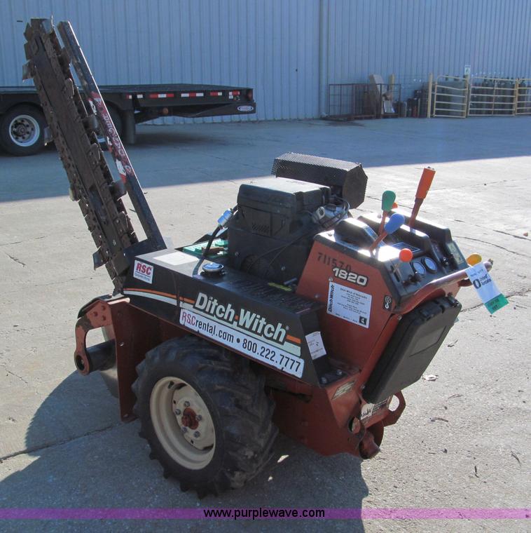 image for item E5726 2007 Ditch Witch 1820H walk behind trencher
