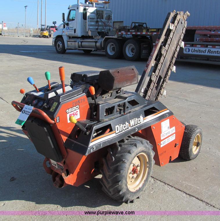 image for item E5726 2007 Ditch Witch 1820H walk behind trencher
