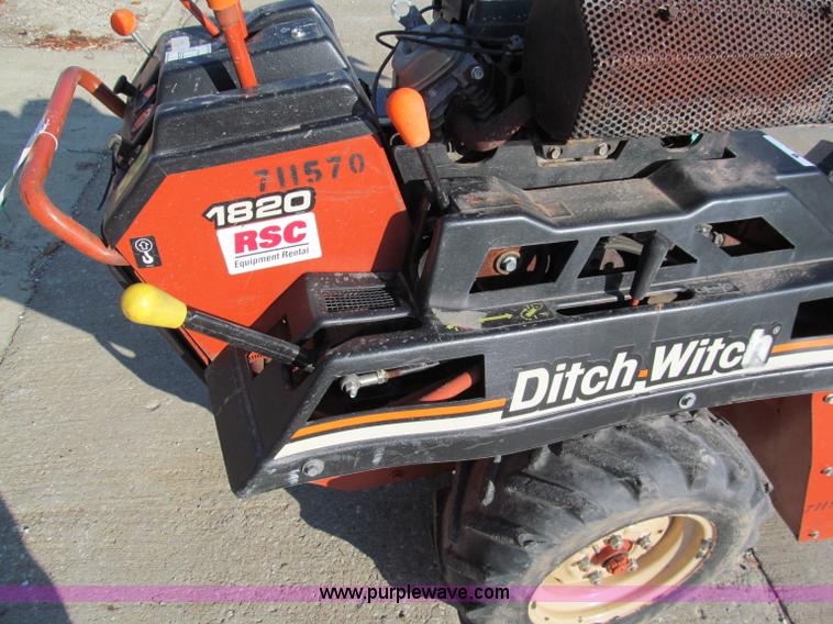 image for item E5726 2007 Ditch Witch 1820H walk behind trencher