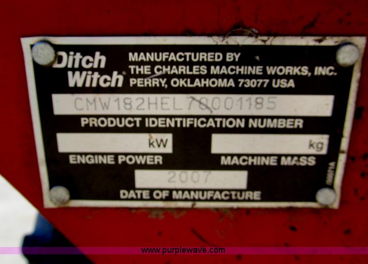 image for item E5726 2007 Ditch Witch 1820H walk behind trencher