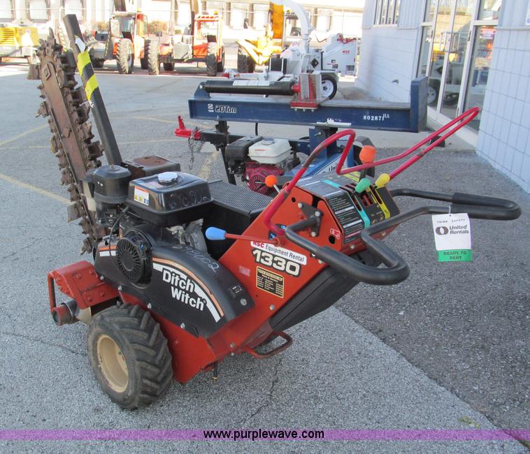 image for item E5729 2007 Ditch Witch 1330H walk behind trencher