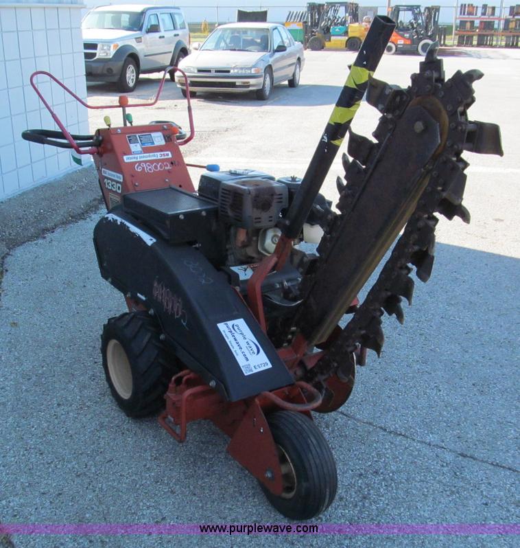 image for item E5729 2007 Ditch Witch 1330H walk behind trencher