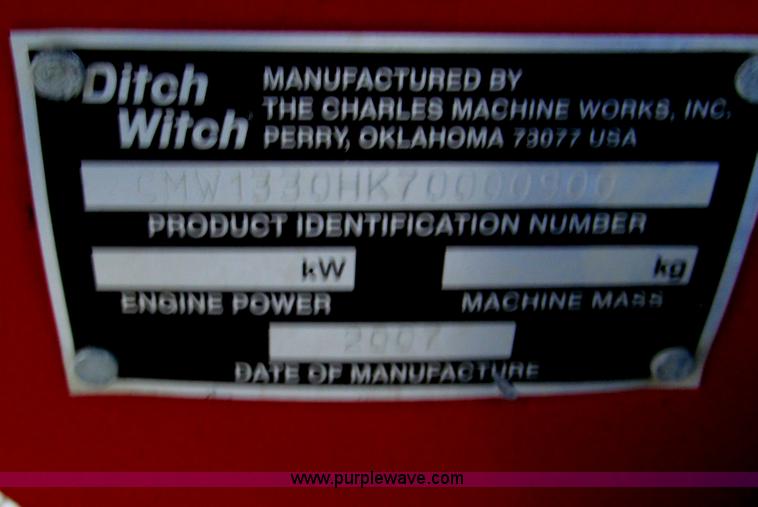 image for item E5729 2007 Ditch Witch 1330H walk behind trencher