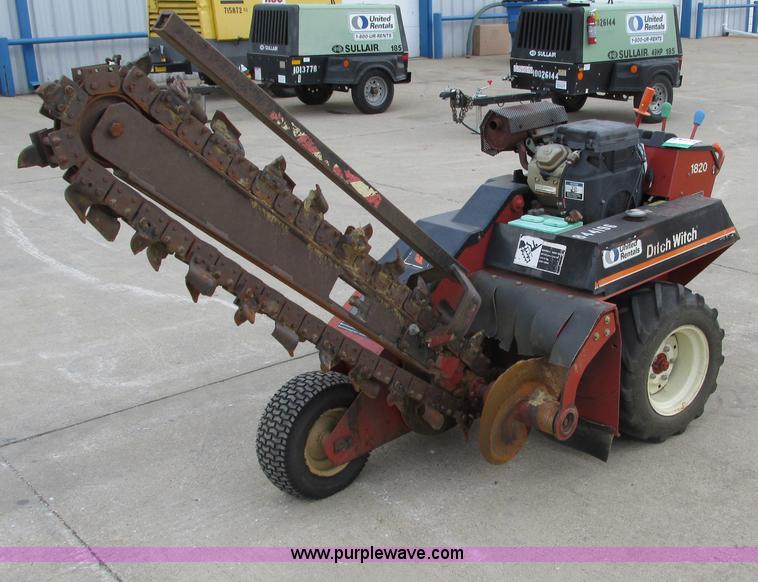 image for item F4001 2006 Ditch Witch 1820 walk behind trencher