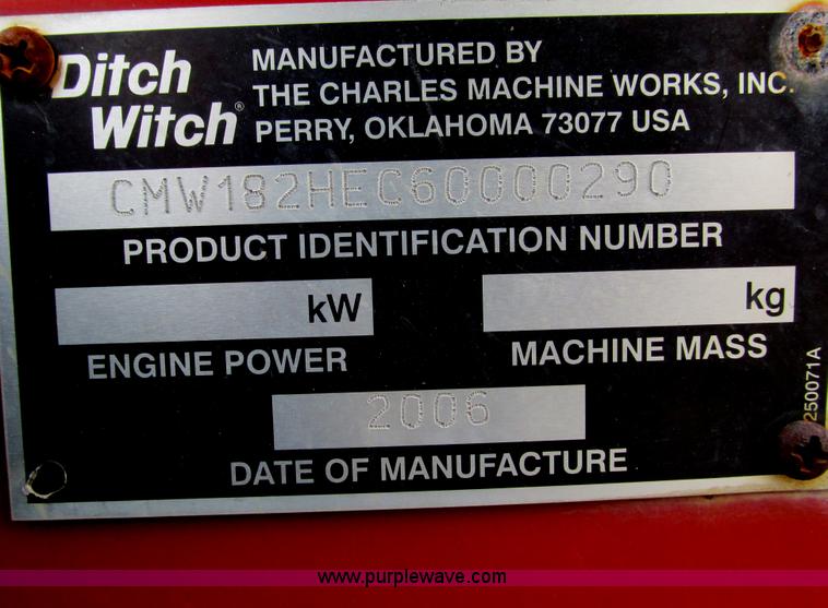 image for item F4001 2006 Ditch Witch 1820 walk behind trencher