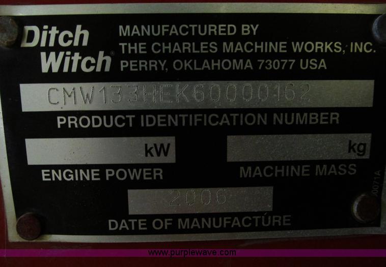 image for item F4002 2006 Ditch Witch 1330H walk behind trencher