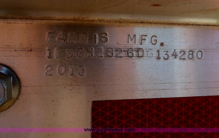 image for item B4531 2013 Farris GH1028 28.5' aluminum double hopper grain trailer