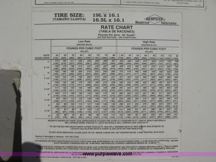 image for item B8332 Dempster Clipper 200S fertilizer spinner/spreader