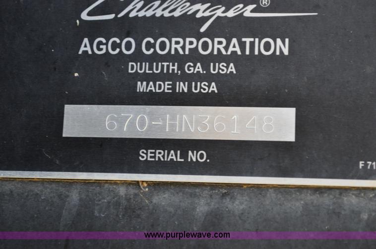image for item C3228 2004 AGCO Challenger 670 combine