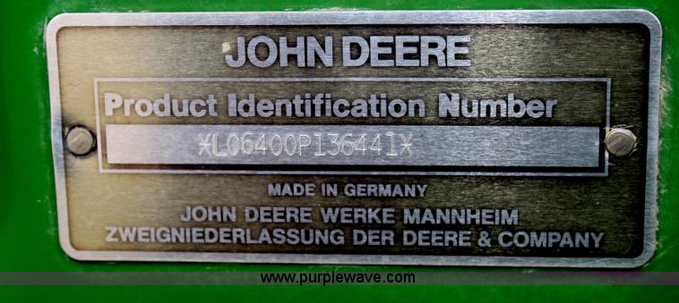 image for item F2767 1995 John Deere 6400 tractor