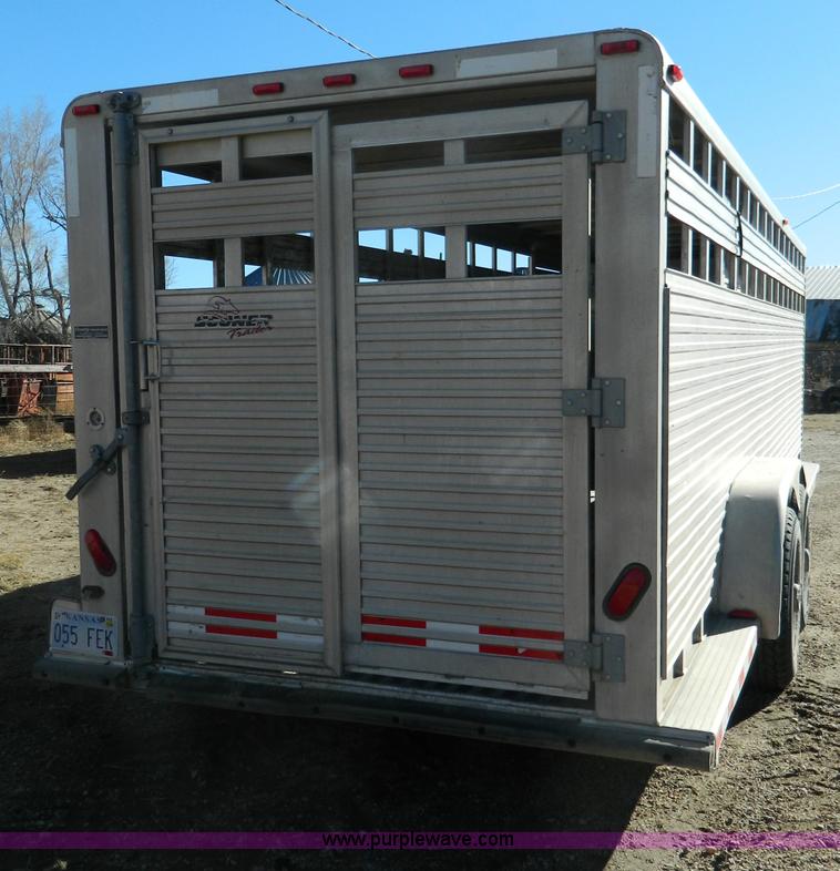 image for item G7571 1999 Sooner aluminum stock trailer