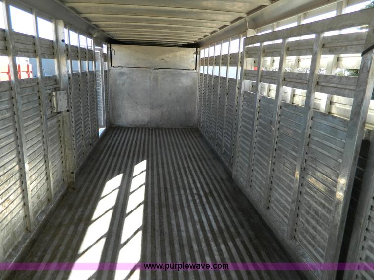 image for item G7571 1999 Sooner aluminum stock trailer