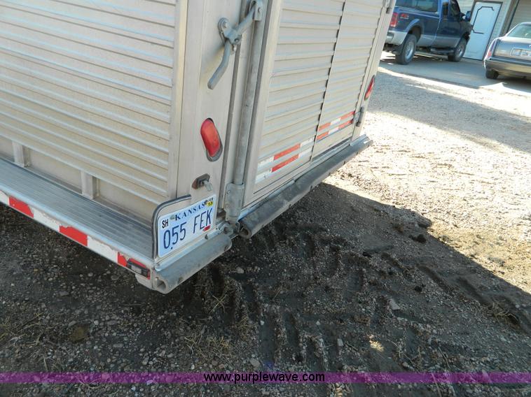 image for item G7571 1999 Sooner aluminum stock trailer