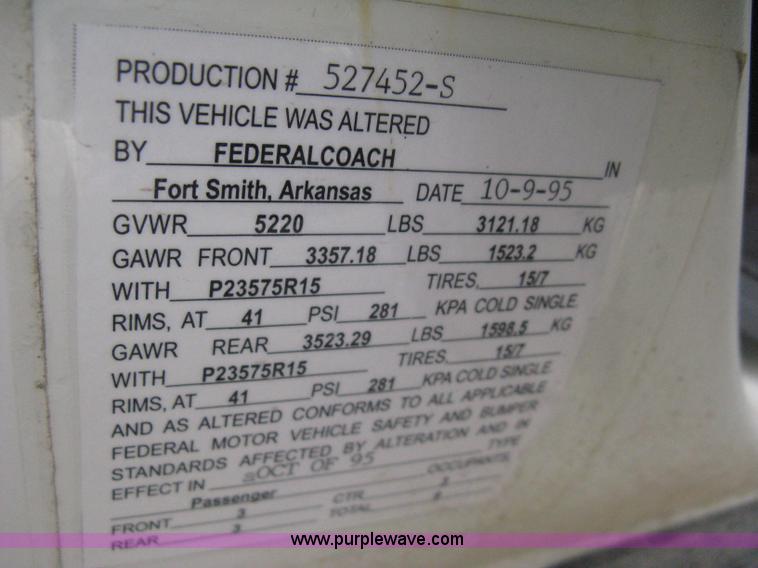 image for item B8228 1995 Cadillac Fleetwood Federal Coach limousine