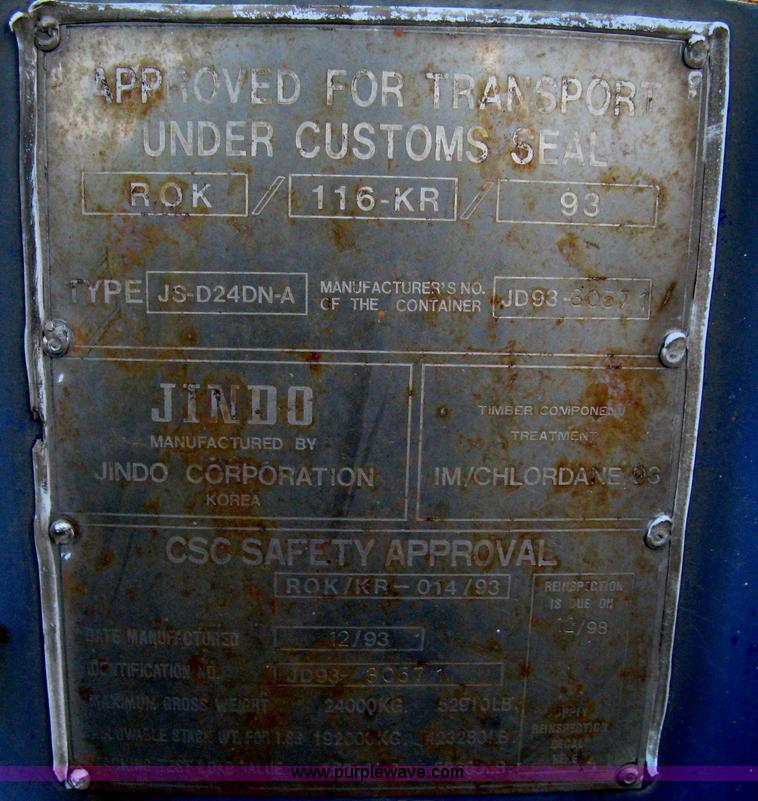 image for item B8232 Jindo Sea Can shipping container