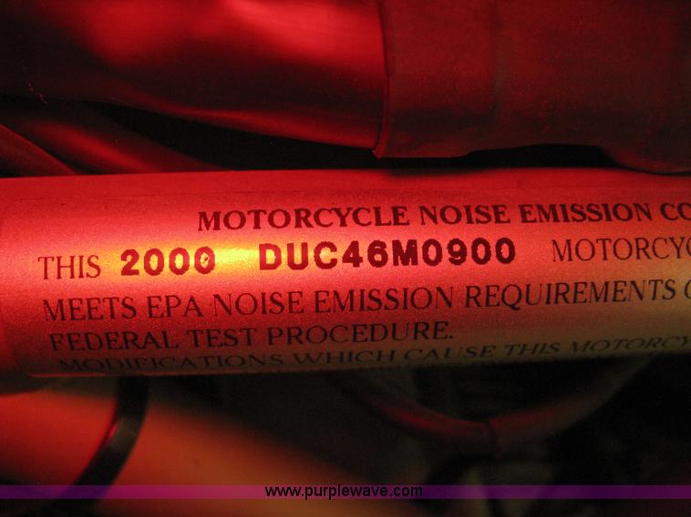 image for item B8240 2000 Ducati Monster 900 ie motorcycle