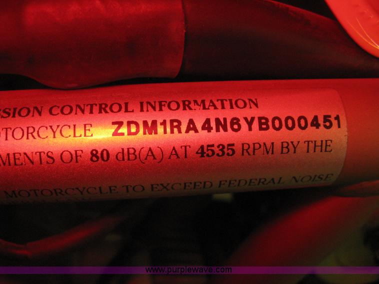 image for item B8240 2000 Ducati Monster 900 ie motorcycle