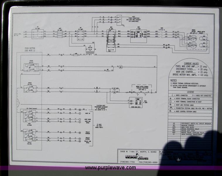 image for item F4664 Handling Systems Inc 3 ton overhead crane