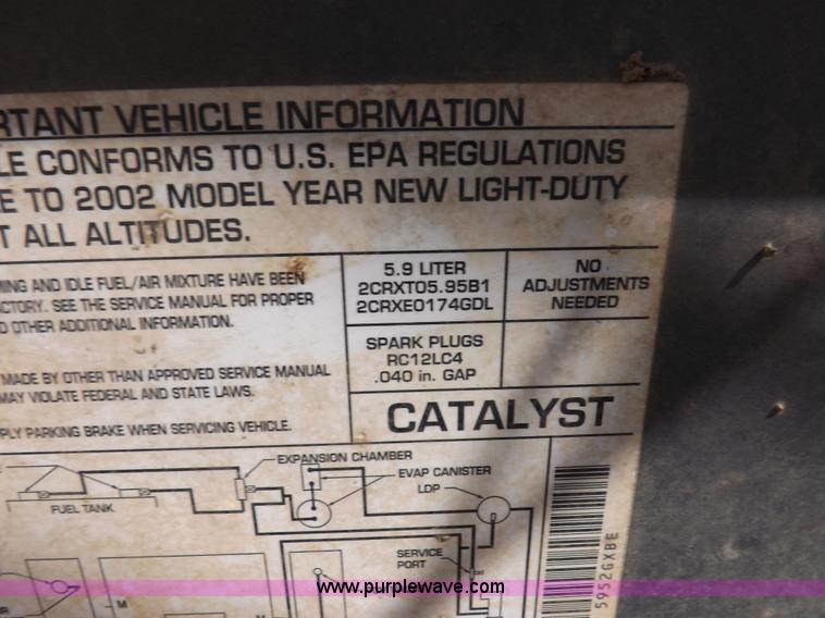 image for item F6309 2002 Dodge Ram 1500 Sport Quad Cab pickup truck