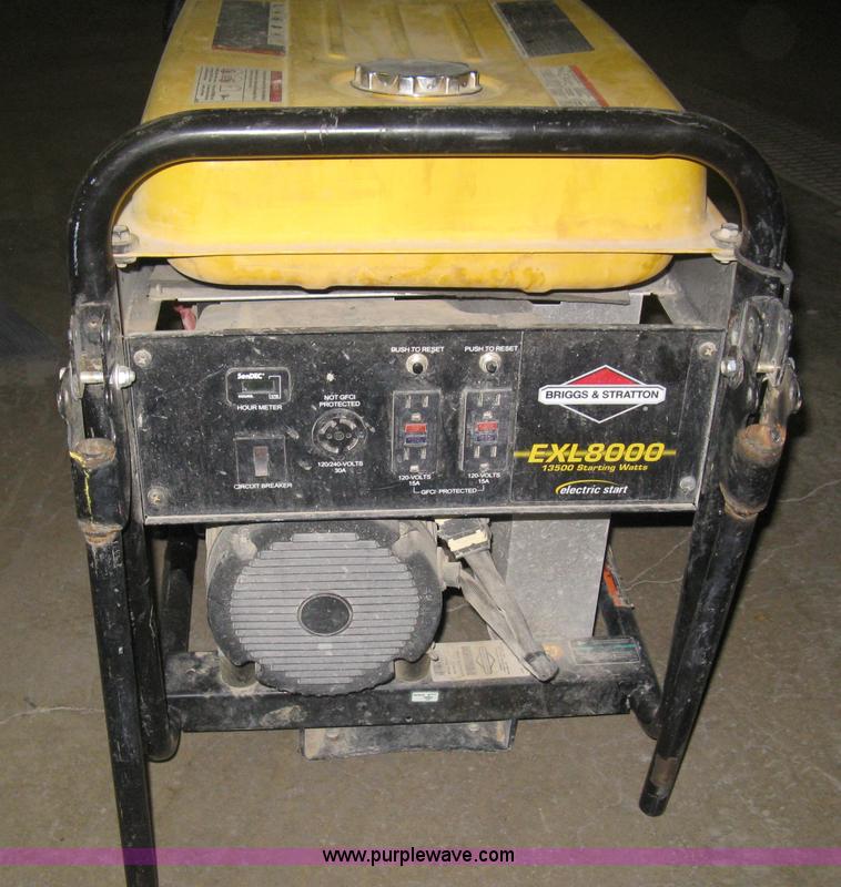 image for item M9109 Briggs & Stratton EXL8000 generator