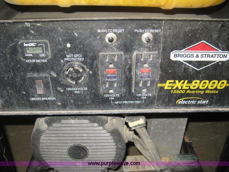 Briggs & Stratton EXL8000 generator in Wichita, KS Item M9109 sold