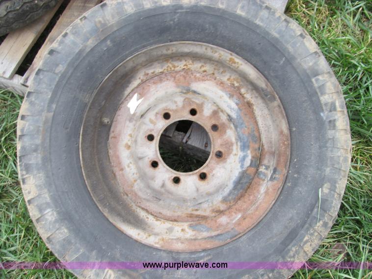 image for item O9051 (2) 7,500 lbs trailer axles with wheels and tires