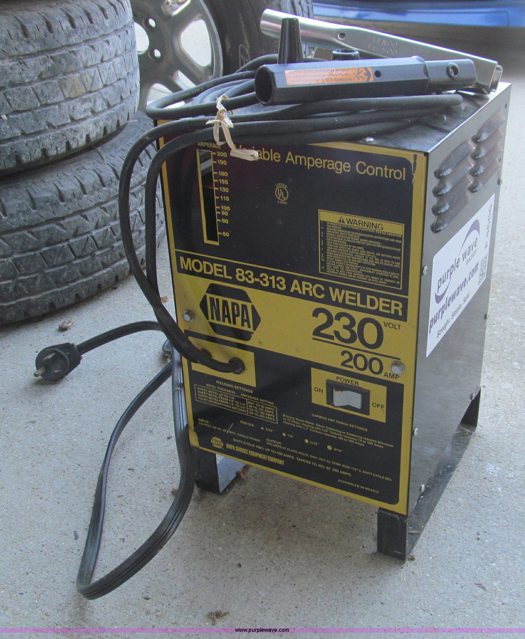 Napa 83313 arc welder in Granite City, IL Item F4666 sold Purple Wave