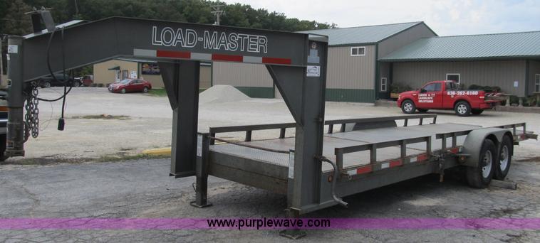 image for item B2889 2008 Loadmaster 24' drop deck gooseneck trailer
