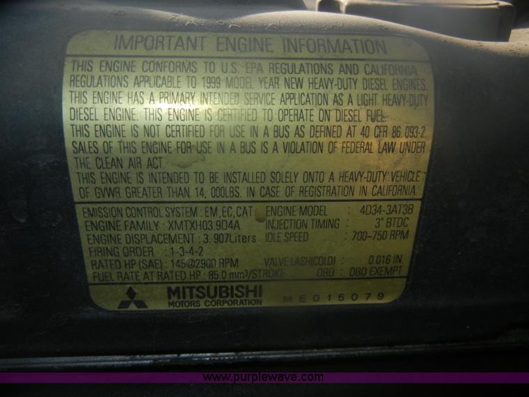 image for item D4725 2000 Mitsubishi Fuso FE box truck