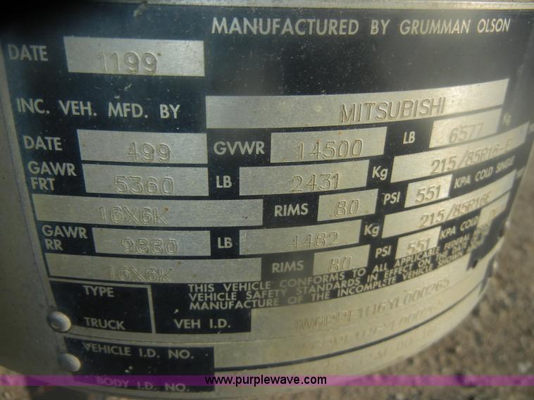 image for item D4725 2000 Mitsubishi Fuso FE box truck