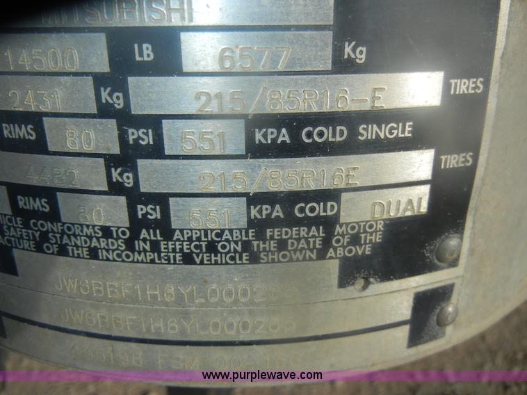 image for item D4725 2000 Mitsubishi Fuso FE box truck