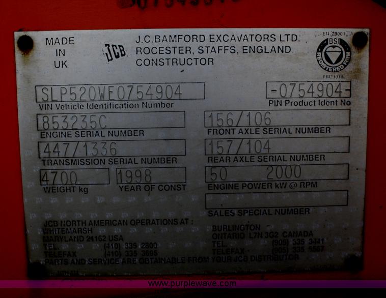 image for item F2504 1998 JCB Loadall 520 telehandler