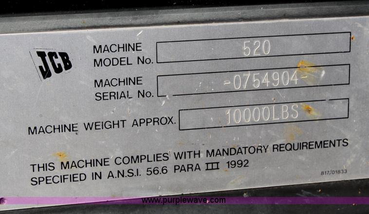 image for item F2504 1998 JCB Loadall 520 telehandler