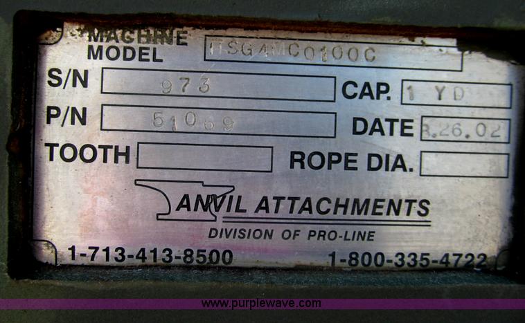 image for item F3094 2002 Anvil Attachments grapple