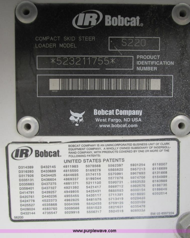 image for item F4040 2003 Bobcat S220 Turbo High Flow skid steer