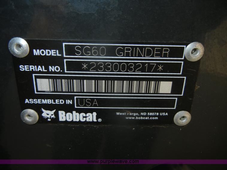 image for item O9629 2006 Bobcat SG60 grinder attachment