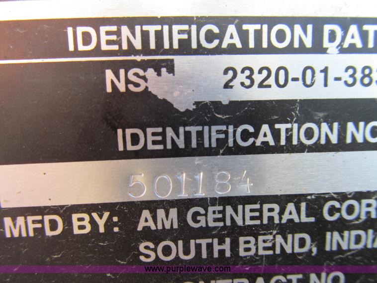 image for item E3556 1986 Am General truck