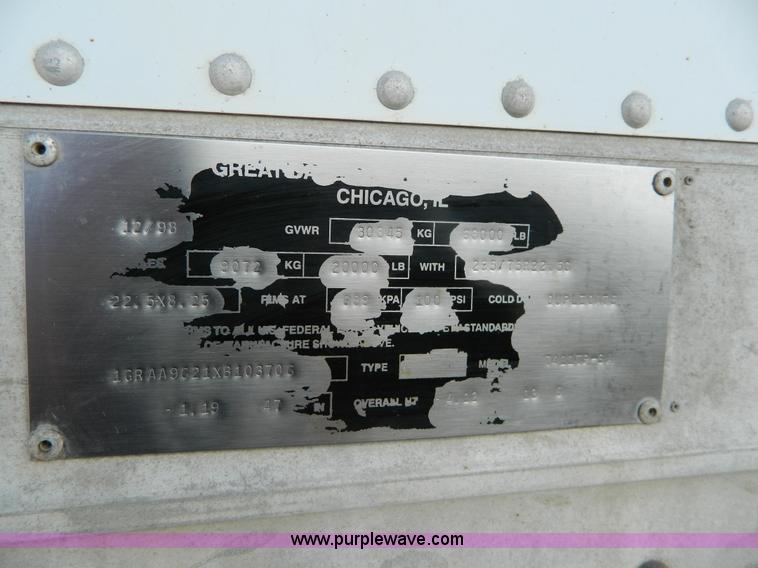 image for item G7627 1999 Great Dane dry van trailer