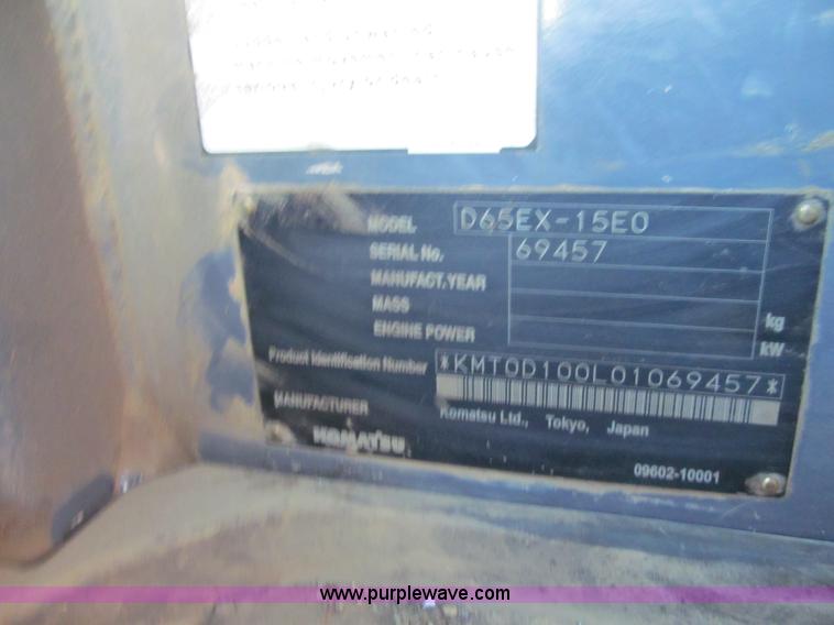 image for item F5584 2007 Komatsu D65EX-15EO Galeo dozer