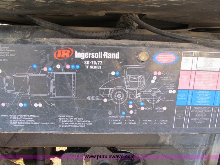 image for item F5638 2004 Ingersoll Rand SD-77DX TF vibratory smooth drum roller